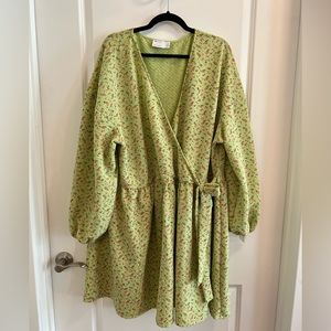 Floral Wrap Mini Dress